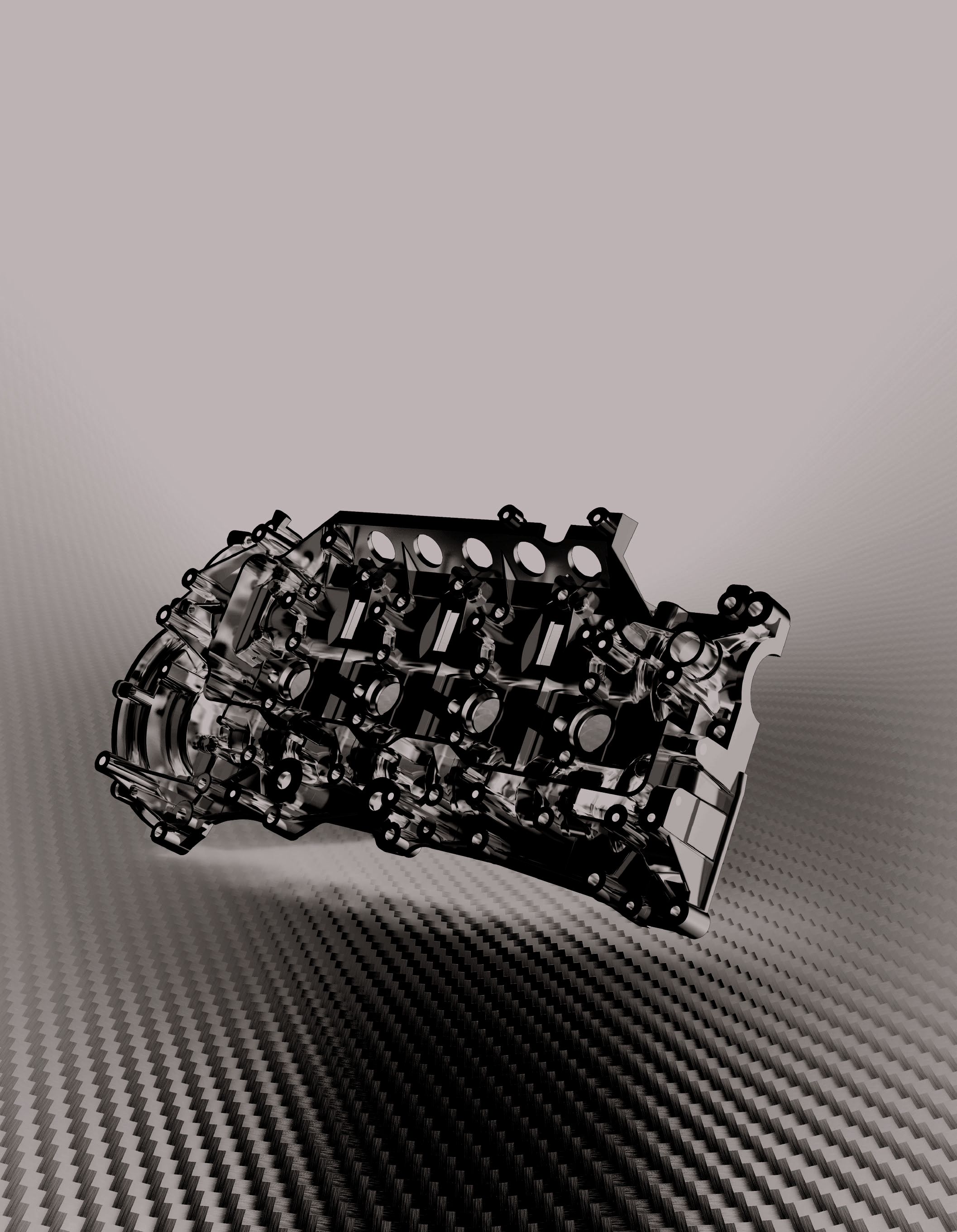 Rendered cylinder head product from catalog